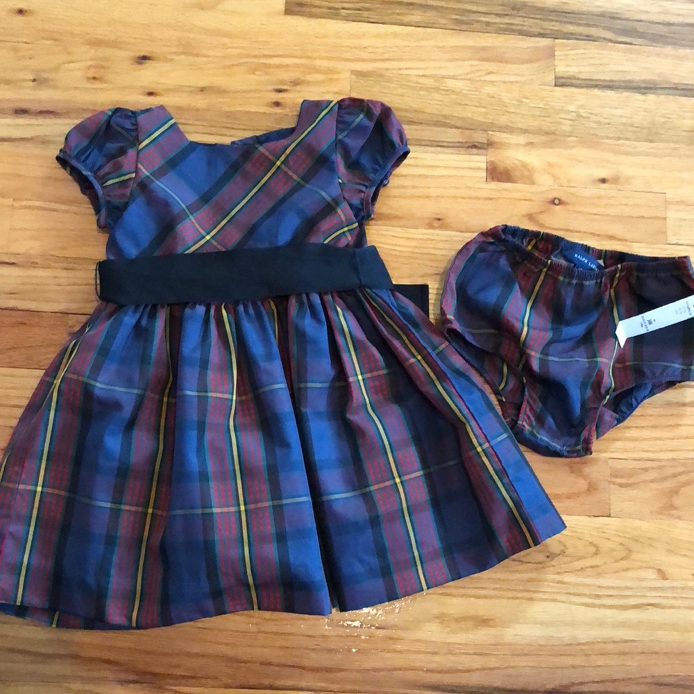 Ralph Lauren plaid holiday toddler dress